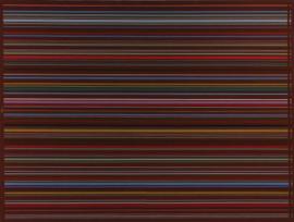 marroon horizontal stripes  acrylic on canvas  2003