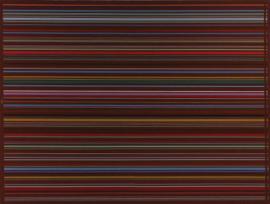 marroon horizontal stripes  acrylic on canvas  2003